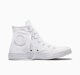 Converse all white high tops