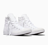 Converse all white high tops